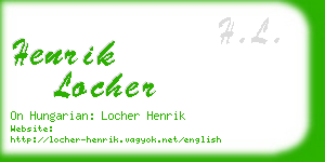 henrik locher business card